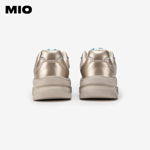 MIO米奥春季休闲板鞋圆头系带复古厚底酷飒运动鞋女鞋M241539927 商品图4