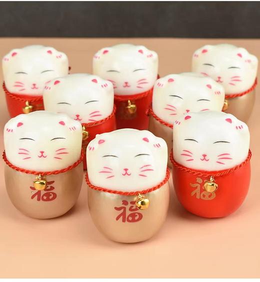 【年宵热卖装饰】喜庆泡沫招财猫5.5*8cm/财神爷7*6cm（6个装） 商品图6