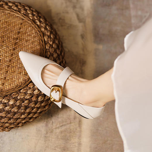 法式优雅，玛丽珍真皮尖头两穿单鞋MQ-A10-72 商品图10