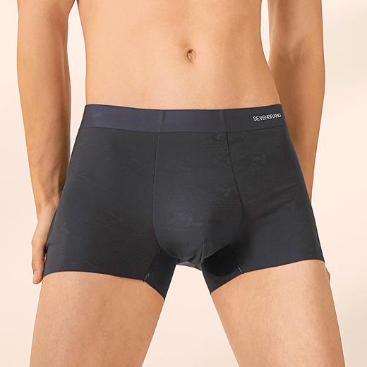 【礼盒3条装】柒牌平角内裤男礼盒3条装 抗菌短裤无痕防夹臀内衣吸湿透气平角短裤男	125F70140 商品图2
