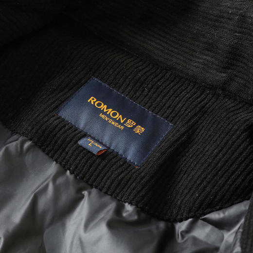 【90绒】罗蒙秋冬男士经典灯芯绒羽绒服男工装夹克男羽绒服外套男羽绒服 商品图10