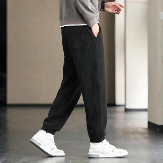 罗蒙秋冬男裤双面纳米绒防风裤子男裤加绒休闲裤男保暖男士休闲裤 商品图7