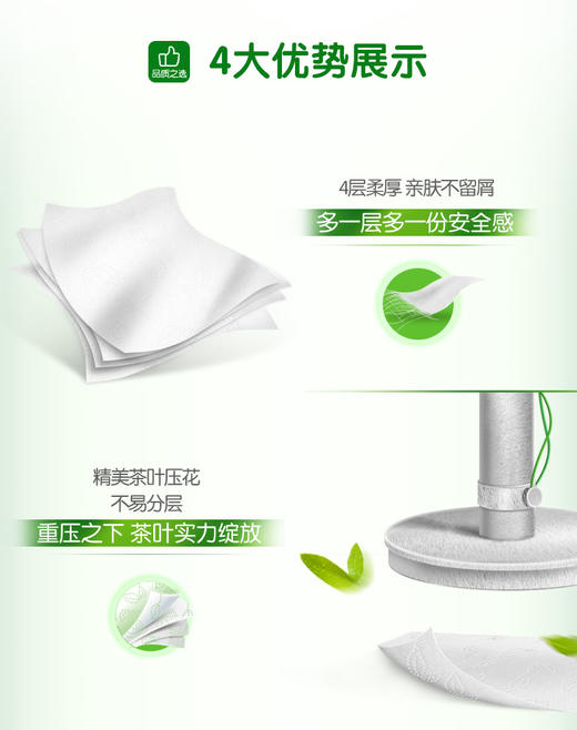 BT2812(单提)心相印茶语经典系列135克12粒装四层卷筒卫生纸	 商品图4