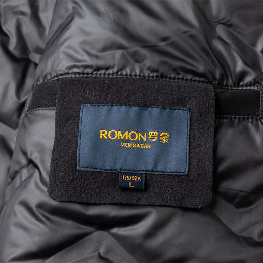 【白鸭绒 羊羔绒领】罗蒙仿麂皮绒羽绒服百搭工装夹克男士羽绒服工装男羽绒服 商品图11