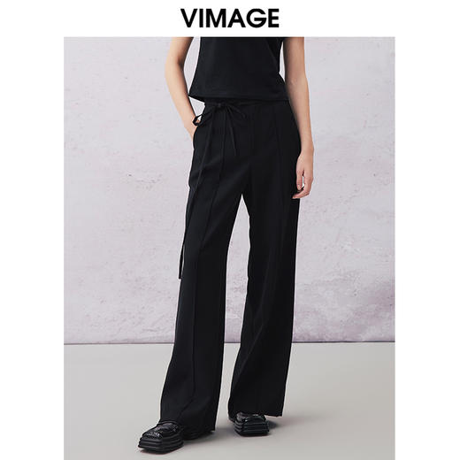 VIMAGE纬漫纪夏季新款百搭显高显瘦直筒裤休闲裤女裤V2105708 商品图3