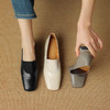 舒适简约，平头纯色真皮低跟单鞋SSS5796 商品缩略图3