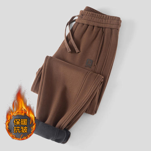 1Y276X2059【羊羔绒内里】罗蒙秋冬男装加绒保暖休闲裤男长裤加绒裤子男卫裤男 商品图1