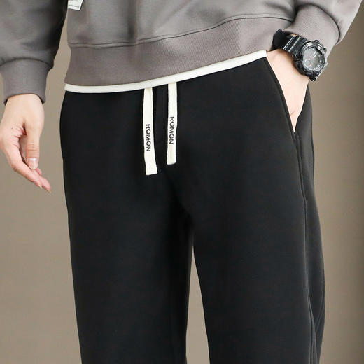 罗蒙秋冬男裤双面纳米绒防风裤子男裤加绒休闲裤男保暖男士休闲裤 商品图9