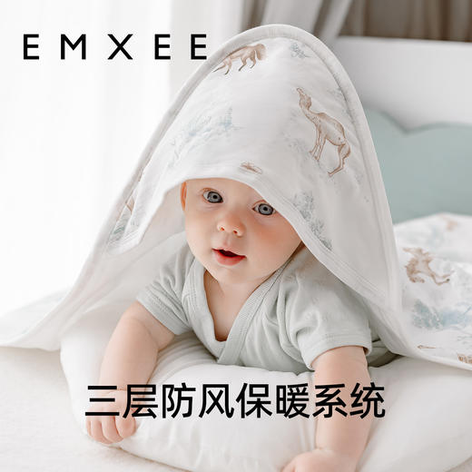 【宝宝安睡】嫚熙新生婴儿秋冬纯棉抱被宝宝包单产房外出厚襁褓 商品图1