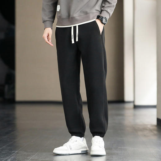 罗蒙秋冬男裤双面纳米绒防风裤子男裤加绒休闲裤男保暖男士休闲裤 商品图4