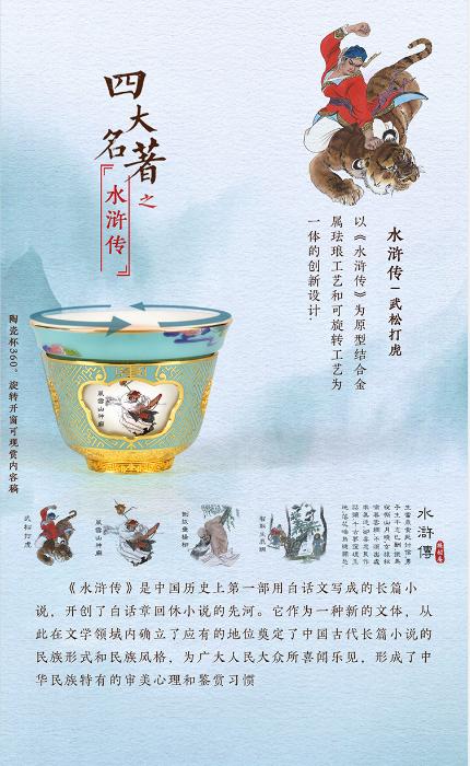 金属珐琅四大名著转心单杯套装 商品图5