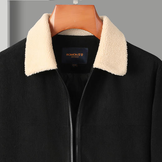 【羊羔绒领】罗蒙经典灯芯绒羽绒服男工装夹克男士羽绒服外套男羽绒服 商品图5
