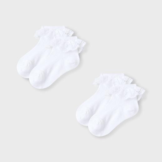 女童甜美花边袜两双装新款安奈儿童装实体店同款JG417572 商品图0