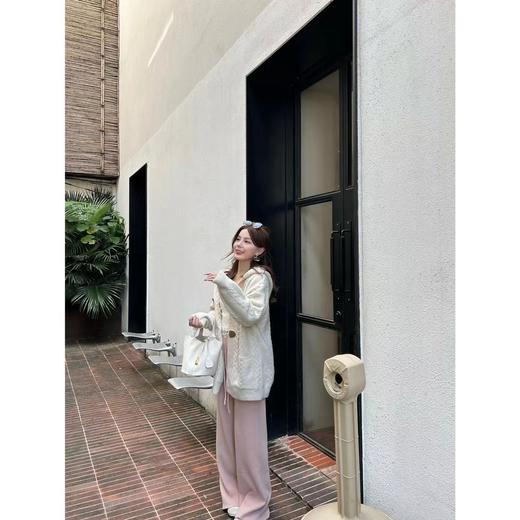 金蘑菇菇【甜甜酥】羊毛开衫外套女韩版慵懒风毛衣休闲长袖针织衫 商品图2