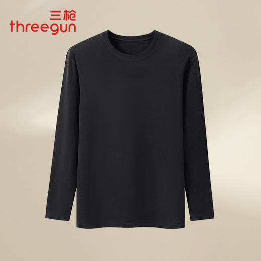Threegun三枪 【金舒绒】圆领男士长袖上衣打底衫-24343A011 商品图6