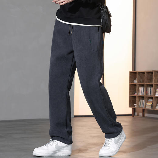 【加绒灯芯绒】罗蒙秋冬男装保暖加绒直筒休闲裤男裤舒适男士休闲裤加绒裤子男 商品图7