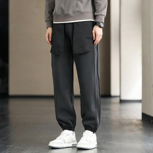 罗蒙秋冬男裤双面纳米绒防风裤子男裤加绒休闲裤男保暖男士休闲裤 商品图5