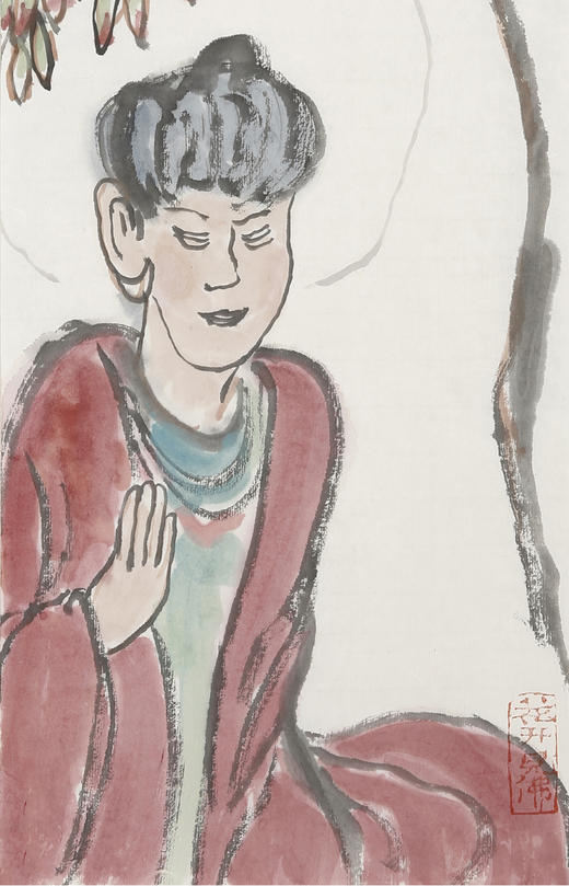 刘志远人物条幅《菩提本无树》 商品图3