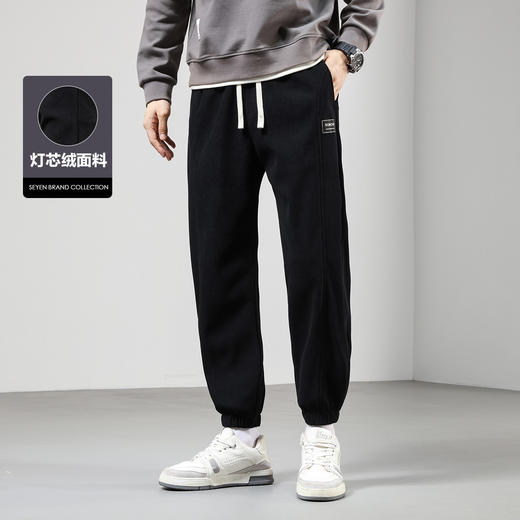 【灯芯绒】罗蒙秋冬季男装富贵条休闲裤男裤时尚拼接裤子男士休闲裤长裤男卫裤男 商品图1