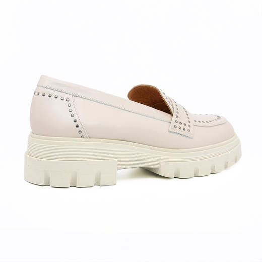 #断码特价37（38码）#西班牙原产时尚轻便舒适厚底女款乐福鞋四季款5783白色 商品图2