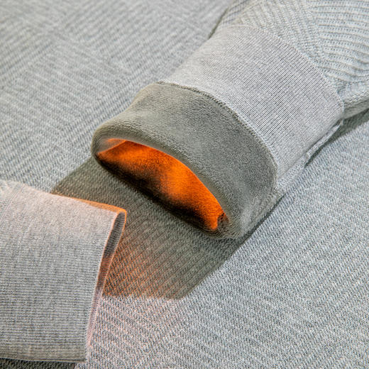 柒牌男士休闲上衣保暖内衣圆领羊毛秋衣抑菌打底衫内搭外穿卫衣男	125F70040 商品图3