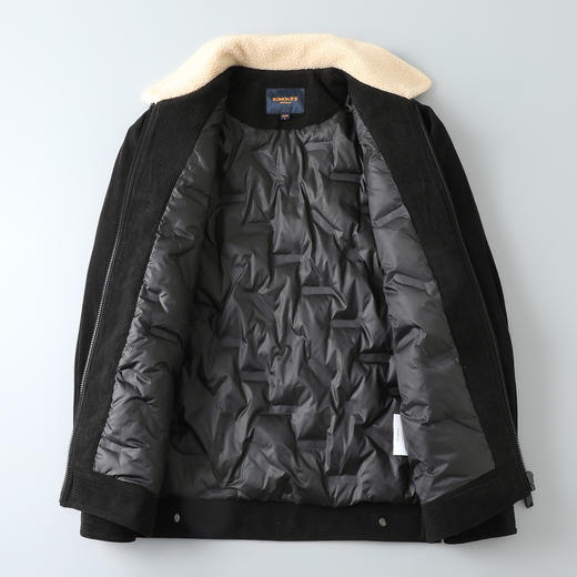 【羊羔绒领】罗蒙经典灯芯绒羽绒服男工装夹克男士羽绒服外套男羽绒服 商品图7