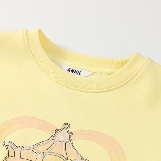 女童舒弹简约圆领长袖卫衣春季新款安奈儿童装实体店同款AG411542 商品图2