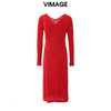 VIMAGE纬漫纪春季新款时尚慵懒风舒适性感连衣裙V2177703 商品缩略图6