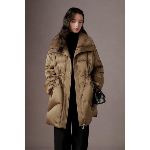 水貂毛大翻领白鹅绒羽绒服女2023冬季新款高端修身显瘦外套 商品图1