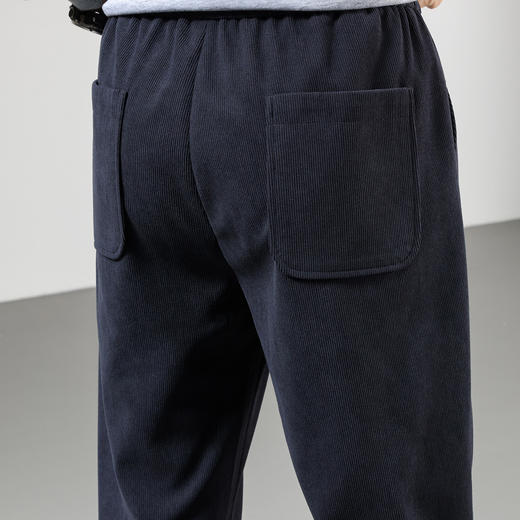 【灯芯绒】罗蒙秋冬季男装富贵条休闲裤男裤时尚拼接裤子男士休闲裤长裤男卫裤男 商品图9