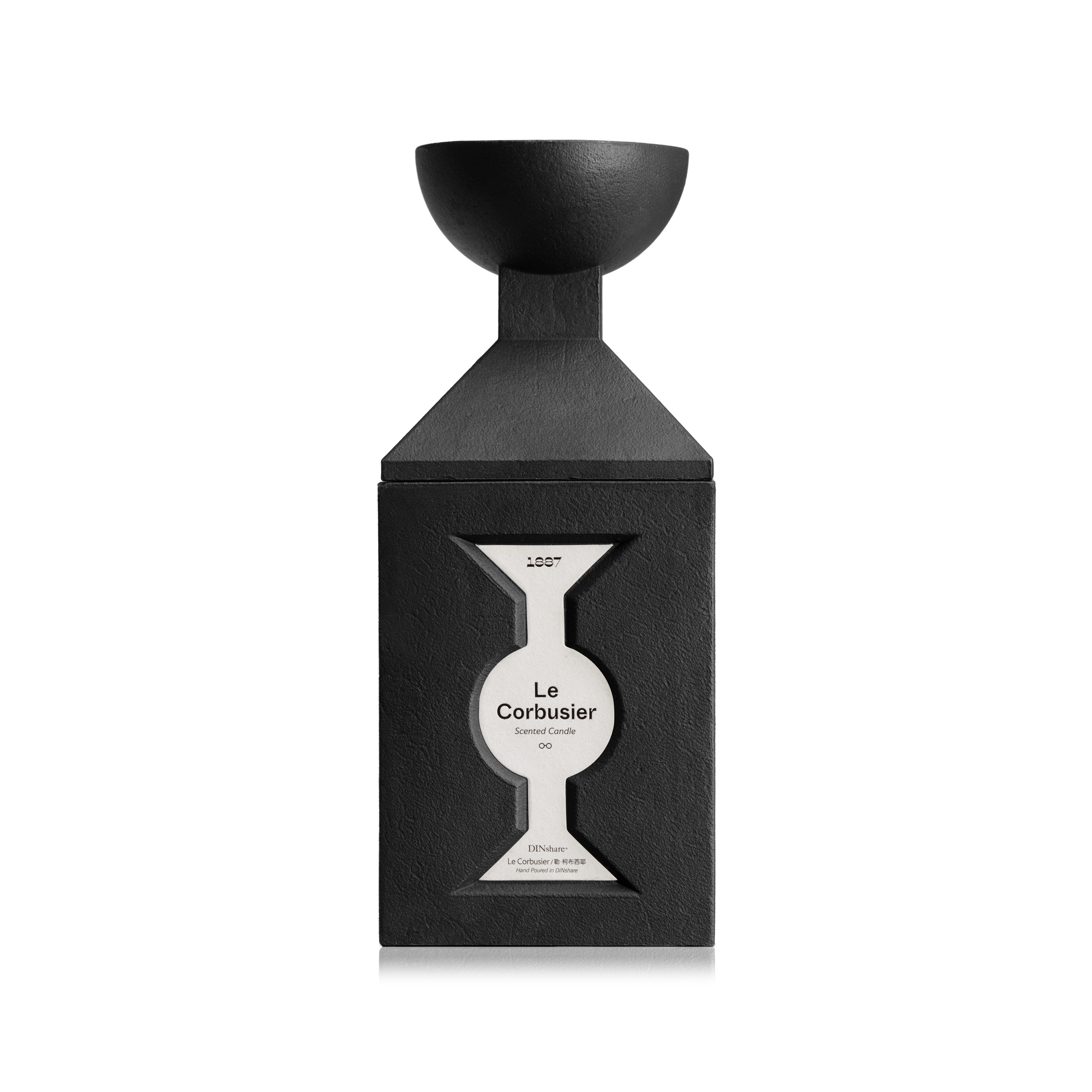 DINshare 黑地｜#1887 勒·柯布西耶 . 解构系列 . 铸铁香氛蜡烛