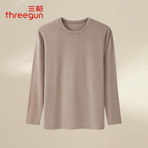 Threegun三枪 【金舒绒】圆领男士长袖上衣打底衫-24343A011 商品图3