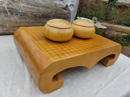 古典本榧独木棋墩+本榧罐+精品老云子 商品图2