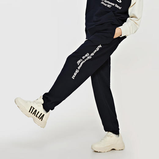 休闲裤2024新款男复古运动裤索罗娜字母长裤小脚卫裤K0E12AK06 商品图1