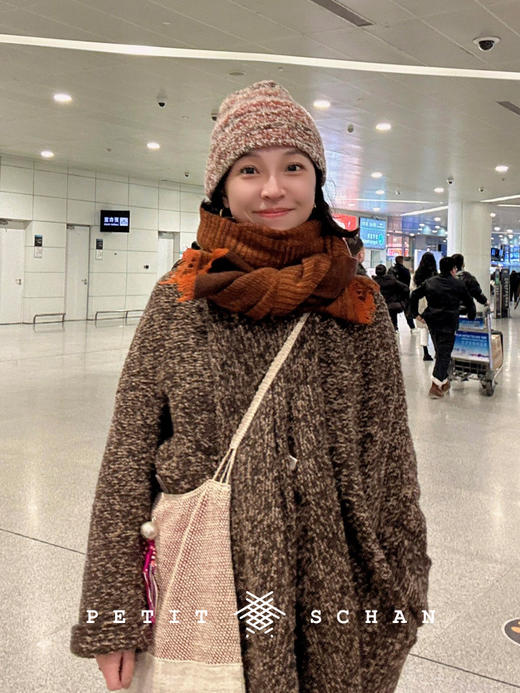 PETIT SCHAN小闪 #057 Crayon Shin-chan 蜡笔小新 骆驼绒山羊绒混纺手工段染趣味手编针织帽 商品图5