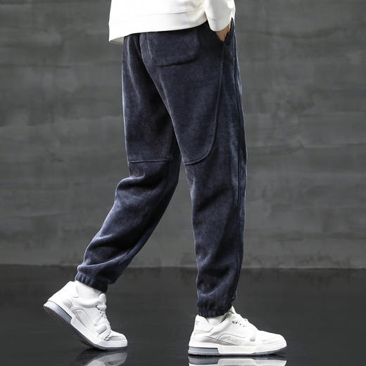 1Z64H318R【加绒加厚】罗蒙秋冬保暖灯芯绒休闲裤男长裤加绒裤男卫裤男加绒裤子男 商品图5