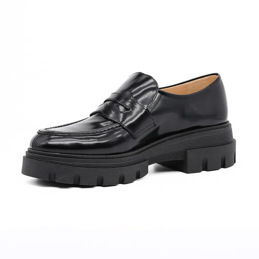 #断码特价38码#西班牙原产时尚轻便舒适厚底女款乐福鞋四季款5784黑色(超轻款) 商品图4