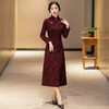 SYG-738旗袍冬款加厚水貂绒长款时尚显瘦复古高档连衣裙 商品缩略图7