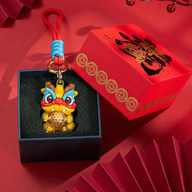 赚钱龙汽车钥匙扣会转动足金生肖龙年平安符挂件  XHR