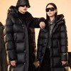丁摩~鹅绒服黑金八格高端羽绒服加厚男女长款过膝极寒冬季外套三防免洗D23-1225001 商品缩略图0