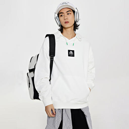 针织套头帽衫2024新款男运动卫衣刺绣休闲长袖K0E12MT71 商品图2