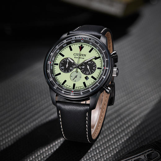 西铁城日本官方正品新FF系列飞行军皮带光动能男表CA4505-21X 商品图4