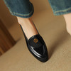 优雅百搭，圆润真皮纯色金属装饰乐福鞋单鞋NX-8076 商品缩略图4
