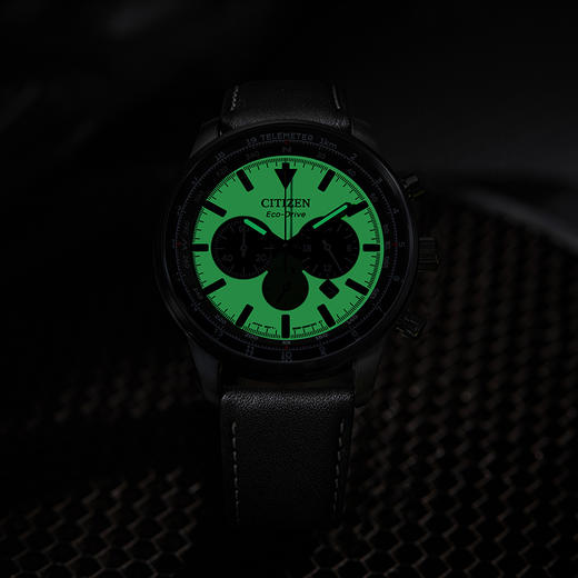 西铁城日本官方正品新FF系列飞行军皮带光动能男表CA4505-21X 商品图2