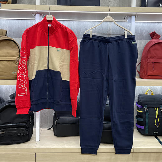 Lacoste/法国鳄鱼 男士时尚撞色立领休闲百搭长袖运动外套WH7161（仅有上衣） 商品图0