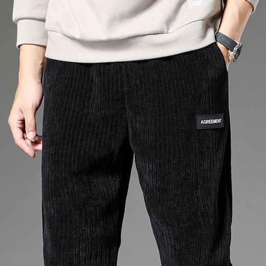 【加绒加厚】罗蒙秋冬灯芯绒加厚保暖男束脚裤长裤子男士休闲裤男卫裤 商品图5