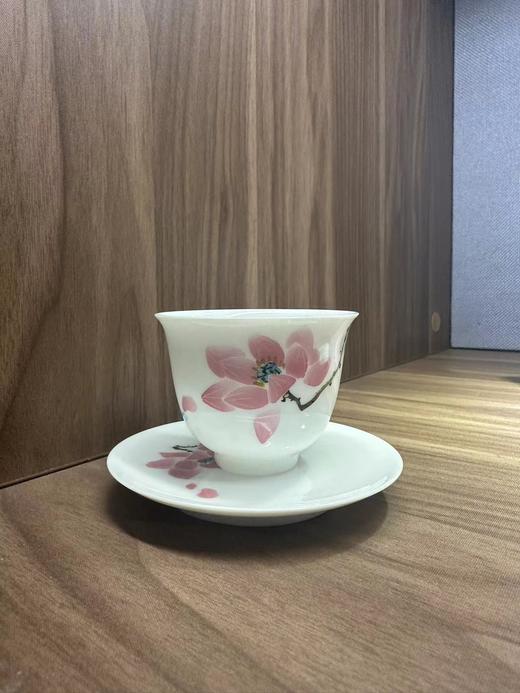 景德镇陶瓷 国瓷红叶10头手绘五彩玉蝉盖碗 商品图3