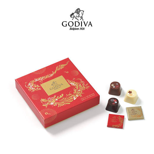 【龙年限定】歌帝梵巧运非梵巧克力礼盒12颗装100g/045407 清新百香果榛子焦糖与浓醇巧克力相融 商品图3