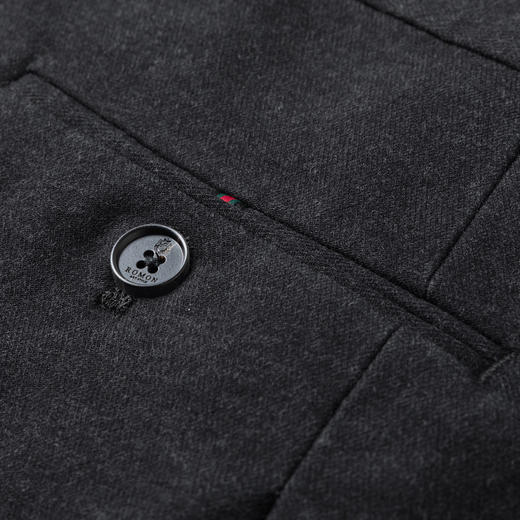 101Z1314R【加绒加厚 弹力磨毛】罗蒙秋冬加厚保暖休闲裤男纯色简约商务通勤男士休闲裤 商品图7