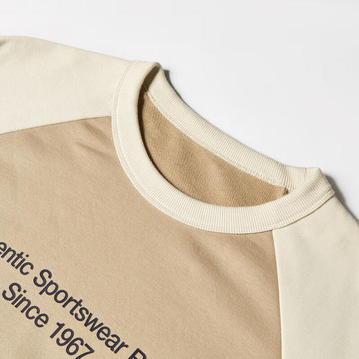 复古套头衫2024新款男女撞色运动卫衣圆领长袖K0EW2WT01 商品图5